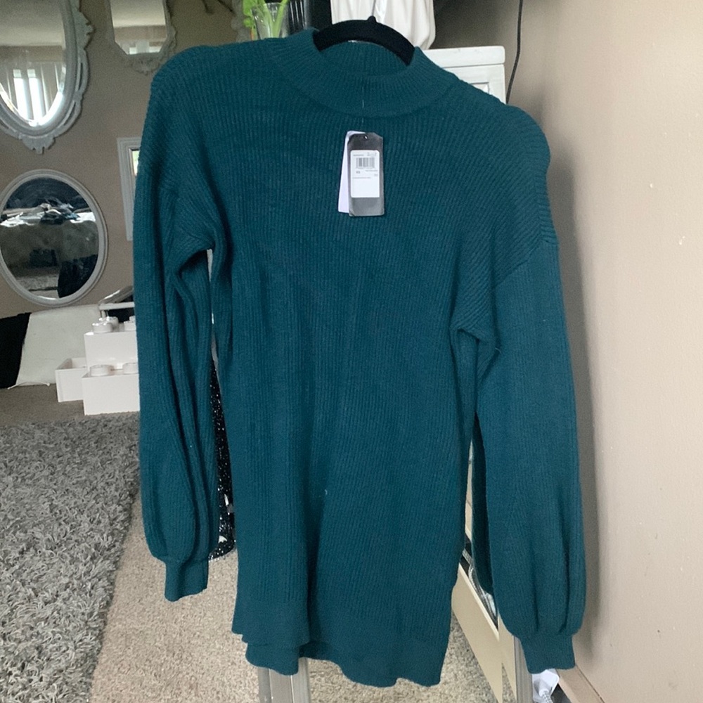 GUESS Teal Sweater XS NWT